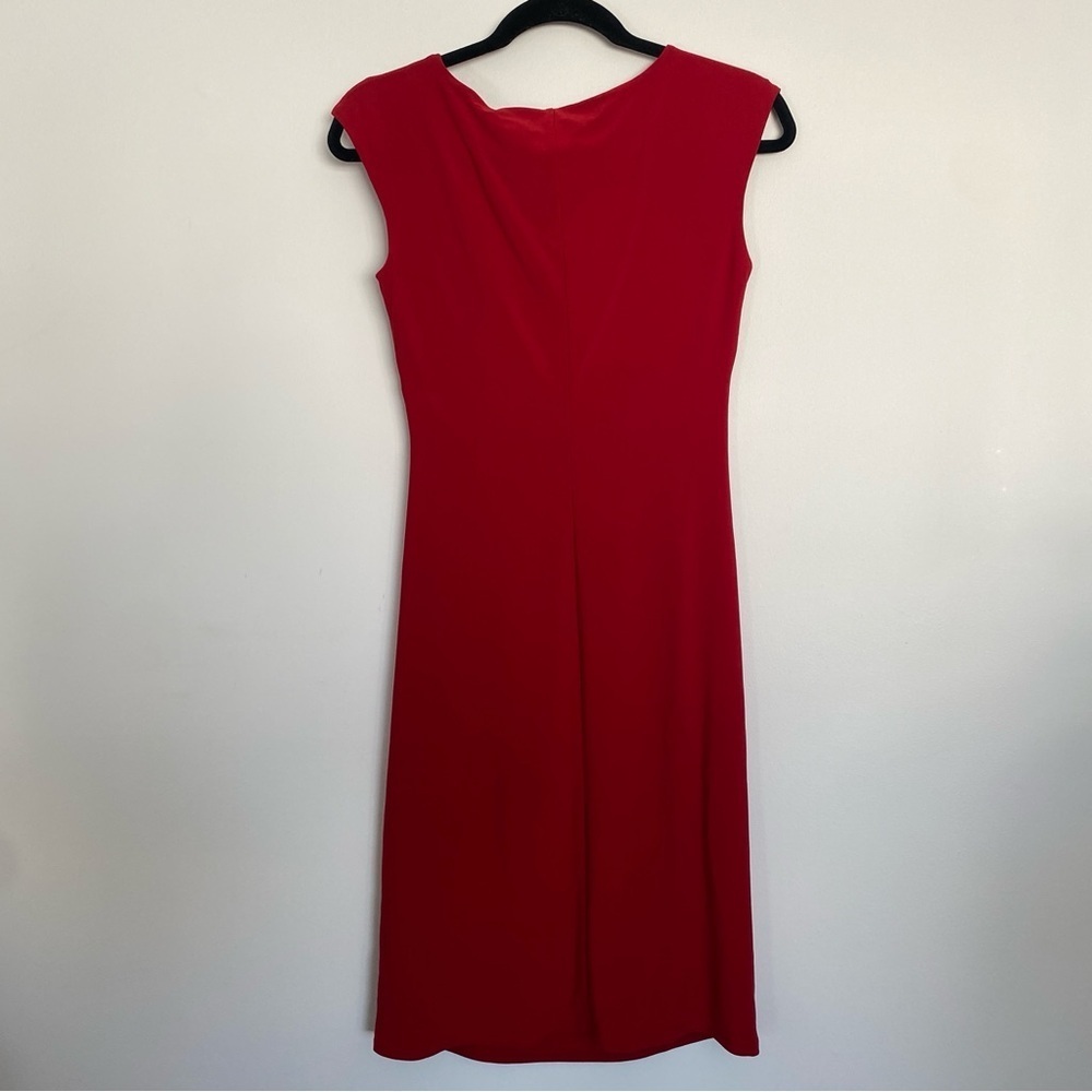 LRL Red Draped Midi Dress - Picture 4 of 4